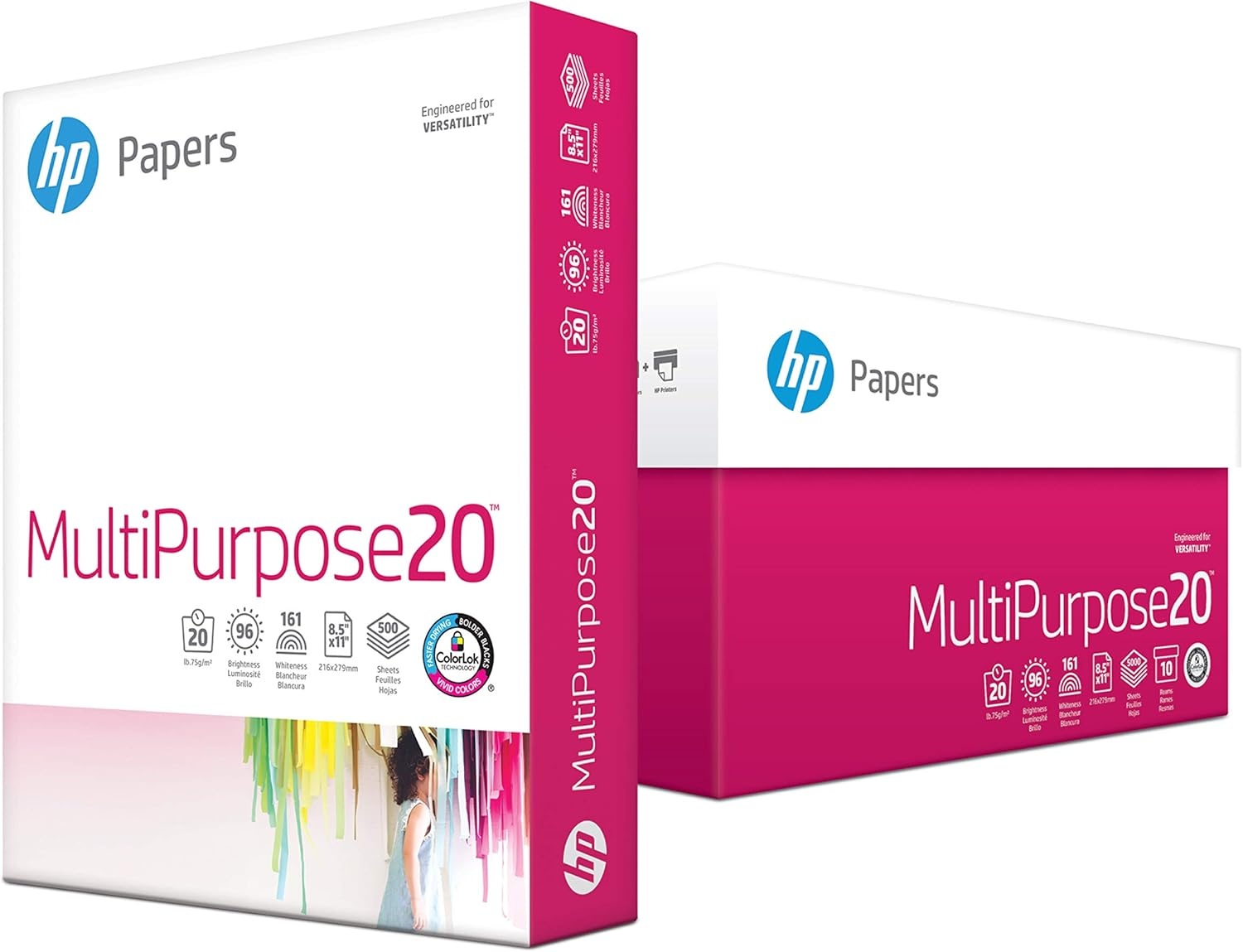 image:imageHP Papers 85 x 11 Paper MultiPurpose 20 lb 1 Pallet 80 Cartons 200000 Sheets 96 Bright Made in USA FSC Certified 115100PPallet 10 ream cartons 200000 Sheets