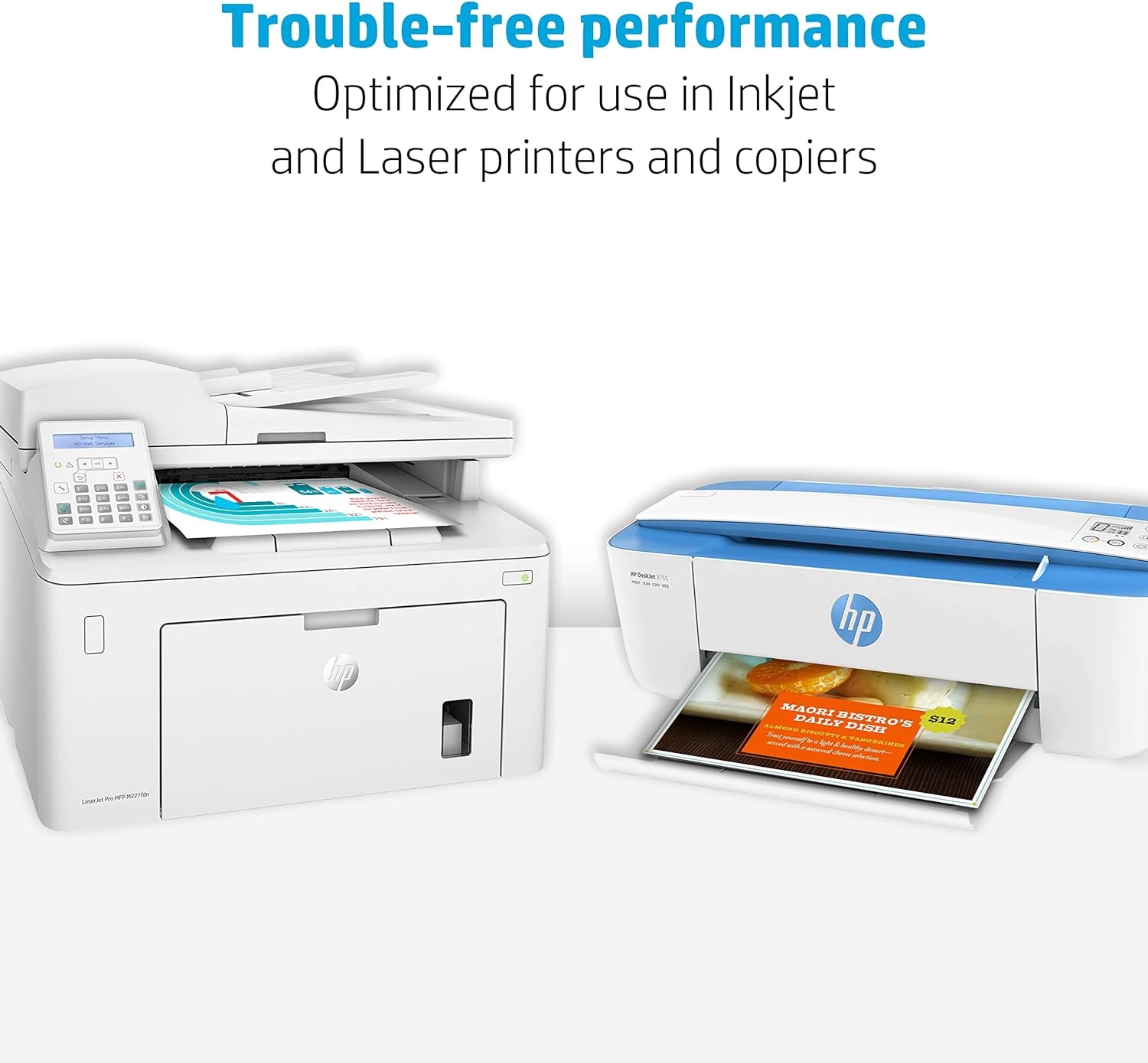 image:imageHP Printer Paper 85 x 11 Paper Premium 24 lb 1 Ream 500 Sheets 100 Bright Made in USA FSC Certified 112400R120 000 Sheets