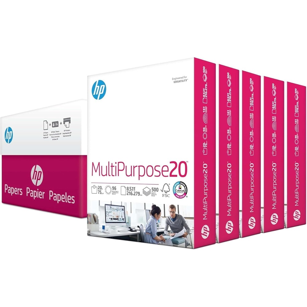 image:imageHP Papers 85 x 11 Paper MultiPurpose 20 lb 1 Pallet 80 Cartons 200000 Sheets 96 Bright Made in USA FSC Certified 115100P5 Ream 2500 Sheets