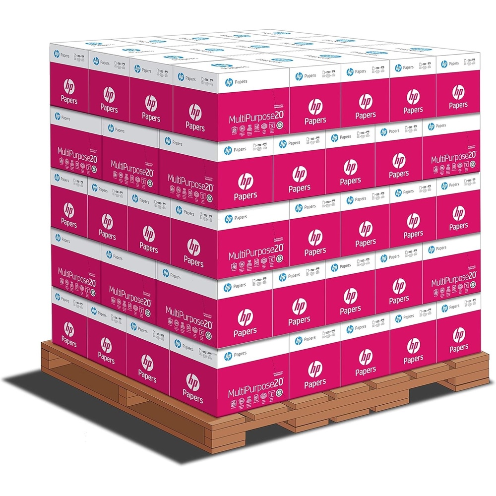 image:imageHP Papers 85 x 11 Paper MultiPurpose 20 lb 1 Pallet 80 Cartons 200000 Sheets 96 Bright Made in USA FSC Certified 115100PPallet 5 ream cartons 200000 Sheets