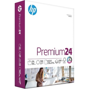 image:imageHP Printer Paper  85 x 11 Paper  Premium 24 lb  1 Ream  500 Sheets  100 Bright  Made in USA  FSC Certified  112400R500 Sheets