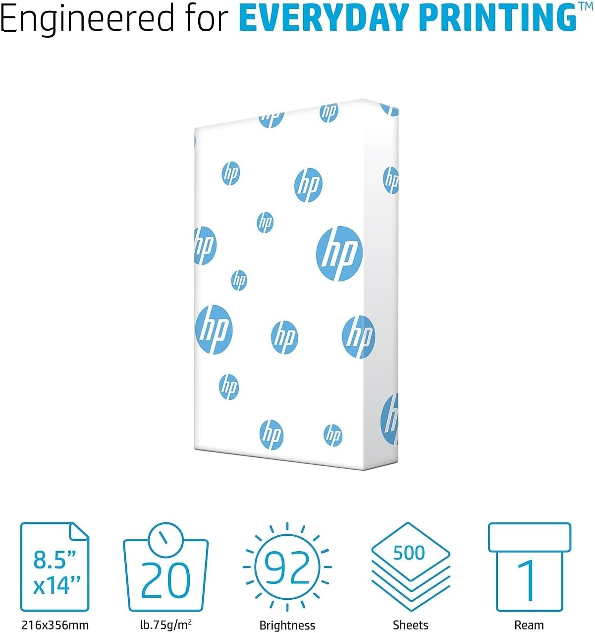 image:imageHP Printer Paper 85 x 11 Paper Office 20 lb 1 Pallet 40 Cartons 200000 Sheets 92 Bright Made in USA FSC Certified 112101P1 Ream 500 Sheets