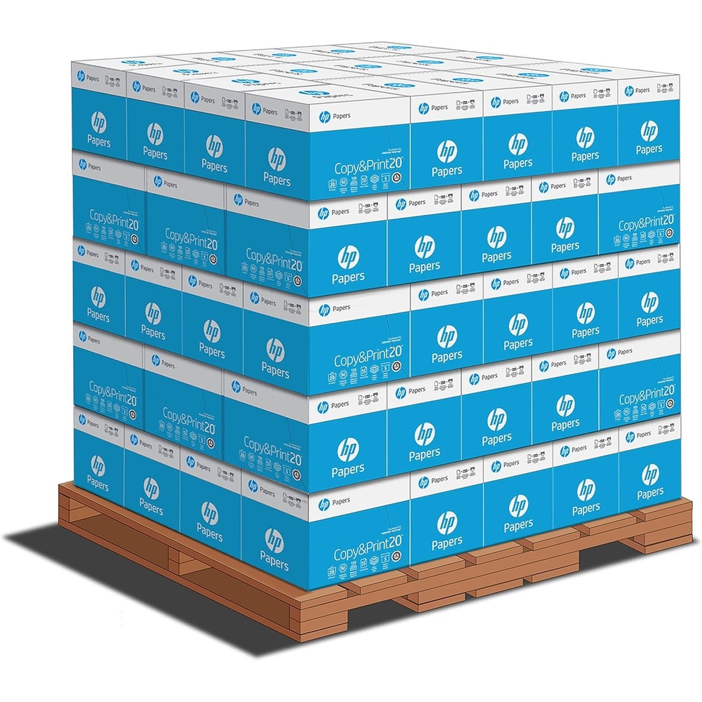 image:imageHP Papers Printer Paper 85 x 11 Paper Copy ampPrint 20 lb 80 Case Pallet 192000 Sheets 6 Pack Case 2400 Sheets FSC Certified 800350P200010PPallet 200000 Sheets