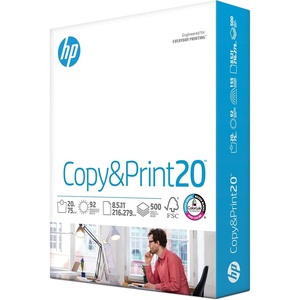image:imageHP Papers Printer Paper 85 x 11 Paper Copy ampPrint 20 lb 80 Case Pallet  192000 Sheets 6 Pack Case  2400 Sheets FSC Certified 800350P200010P1 Pack  500 Sheets