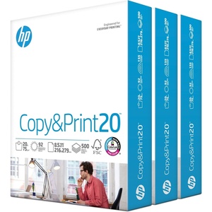 image:imageHP Papers Printer Paper 85 x 11 Paper Copy ampPrint 20 lb 80 Case Pallet  192000 Sheets 6 Pack Case  2400 Sheets FSC Certified 800350P200010P3 Pack  1500 Sheets