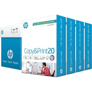 image:imageHP Papers Printer Paper 85 x 11 Paper Copy ampPrint 20 lb 80 Case Pallet  192000 Sheets 6 Pack Case  2400 Sheets FSC Certified 800350P200010P4 Pack  3000 Sheets
